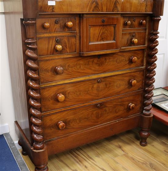 Victorian mahogany chest, W124cm